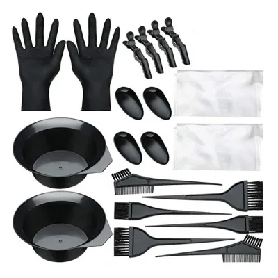 Best Quality Salon Tint Dyeing Bowl and Brush Tool Plastic Colored Hair Dyeing Bowl