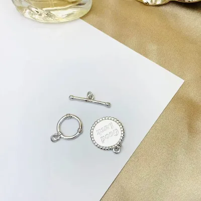 Wholesale Freshwater Pearl 925 Sterling Silver 18K Gold Plated DIY Beaded Necklace Clasp OT Letter Design Trendy Classic Fashion