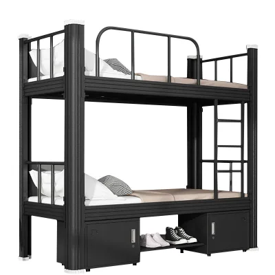 Lit Anfant Superpose Dormitory Bunk Bed Dormitory Cheap School Dormitory Double Decker Metal Bunk Bed with with Drawers Etagenbe