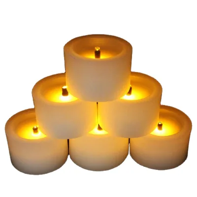Warm White Flameless Candles Battery Operated Pillar Real Wax Flickering Electric LED Candle