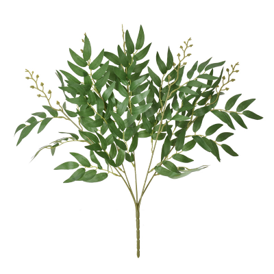 New Arrivals Silk 5 Forks Willow Leaf Artificial Plants Willow Leaves Branches for Vase Decor