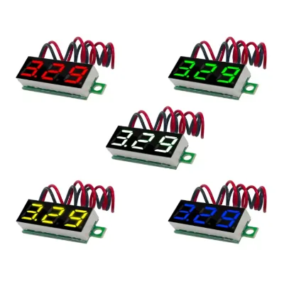 0.28 Inch DC LED Digital Voltmeter 0-100V Voltage Meter Auto Car Mobile Power Voltage Tester Detector 12V Red Green Blue Yellow