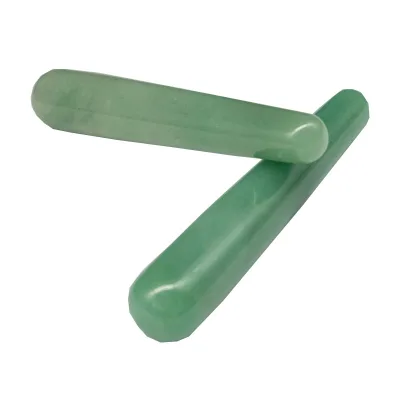 Women's Sexy Green Aventurine Crystal Wand Dildo Natural Penis Massage Yoni Healing Sticks