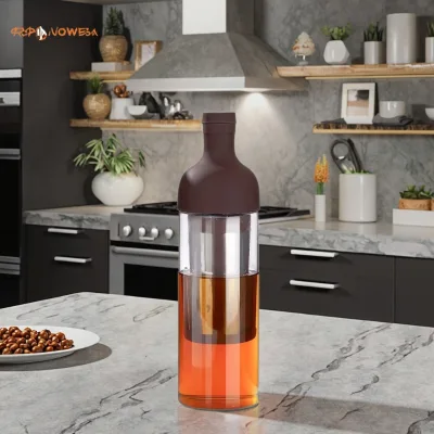 New Design Premium Quality Cold Brew Coffee Tea Glass Bottle With Food Grade Quality Stainless Steel Filter