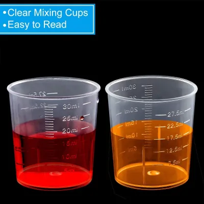 Custom Logo 30ml 50ml 100ml 120ml Kitchen Reusable PP Measuring Cup With Transparent Scale