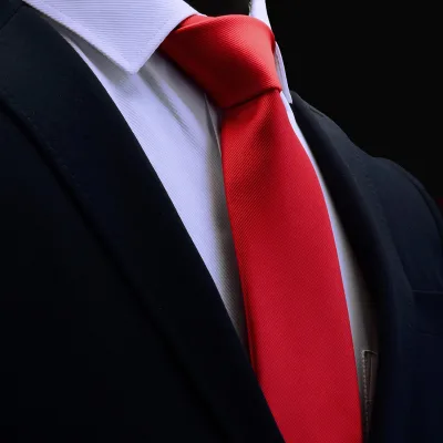 3.15inch Thread Pattern Necktie Solid Color Men's Necktie Wedding Party Gift Red Blue Orange Yellow
