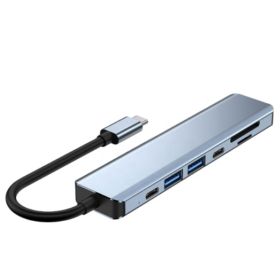 640MB/s USB3.0 Hubs Adapter 7 Ports in 1 Phone Laptop Adapter High Speed Usb Por Hub Download Compatible Type c Computer
