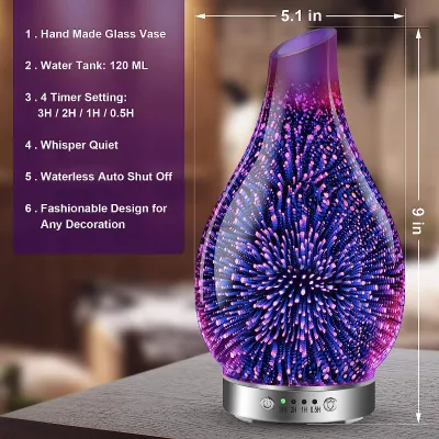 Unique Product 3D Vase Wood Grain Humidifier Aromatic Essential Oil Humidifier Home air Aromatherapy Machine