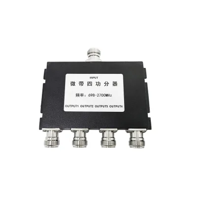 Factory N Female Connectors 698-2700 MHz 4 Ways Wilkinson RF Power Splitter Divider for Radio Walkie Talkie