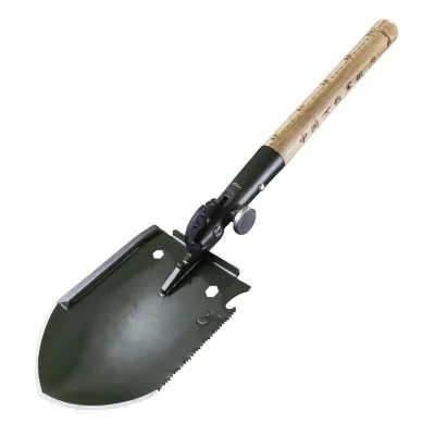 Folding Mini Camping Ice Garden Snow Multi-function Steel Survival  Shovel with Handle Construction Rootslayer