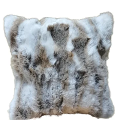 Sample Support High Quality Warm Economic Cheap Rabbit Fur Pillow