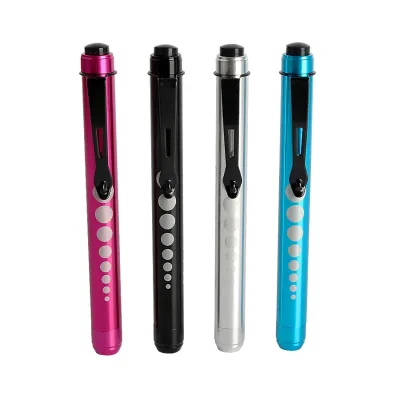 LED Light Pens Advertising Metal Light up Pen with White Red Blue Green Colorful Light Writing and Read in Darkness Night