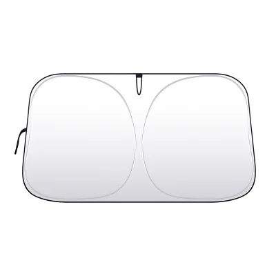 Premium Tesla Model 3 Model Y Windshield Sunshade Privacy UV Heat Blocker Titanium Silver Interior Accessories