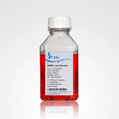DMEM, Low Glucose, with L-glutamine and Sodium Pyruvate (Cell Culture Media)