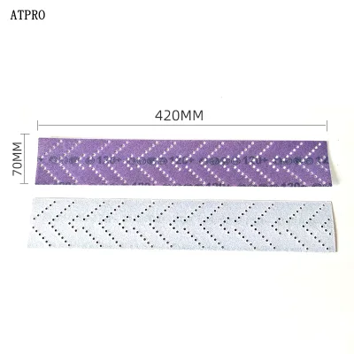 ATPRO 70*420mm Purple Rectangular Sandpaper Dry Grinding Purple Sand Car Spray Paint Woodworking Furniture Abrasives