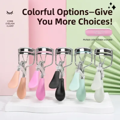 Factory Custom Mini Portable Travel Multicolor Wide Mouth Soft Lash Curler Green Orange Pink Eyelash Curler