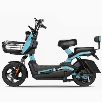 400W Electric Commuter Folding Bike with Sidecar 48V Lead Acid Battery 3-Speed Rear Carrier and 60km Range Smart Sensor Type