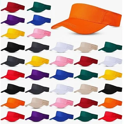 Women's Men's Athletic Visor Caps-Waterproof Sun Protection 100% Cotton Custom Logo Color Party Outdoor Use High Premium Quality