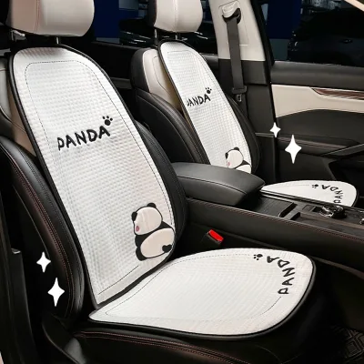 Original Ice Silk All-Season Use Cute Panda Comfortable Breathable Car Seat Cushion & Cover Front and Rear Seat High Quality