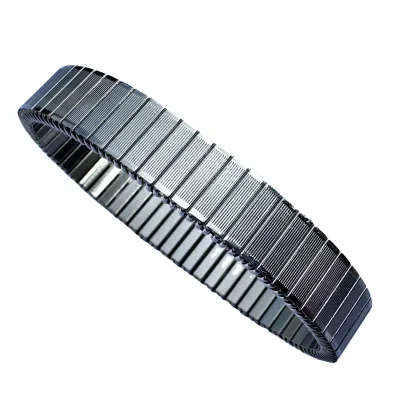 BMZ 2024 Berlin Exhibition New-arrival Hot Sell Stainless Titanium Steel Elastic Stretched Deep Engraved Bracelet