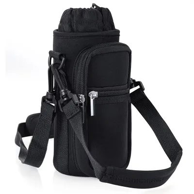 Custom Lightweight Neoprene Sleeve Sports 40OZ 60OZ Water Bottle Carrier Bag Holder for Gym Hiking Travel Kids