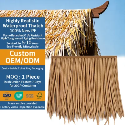 Paja Artificial Nipa Synthetic Thatch Roof Simulated Straw Roofing Thatched Tiles