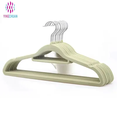 Hot Sale Velvet Hanger Non-slip Custom Appendiabiti Neatening Luxury Stable Clothes Non-Slip Velvet Hanger for Clothing