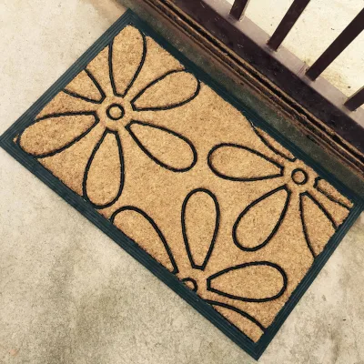 30 In. X 18 In. Natural Brushed Rubber Backed Coir Door Mat