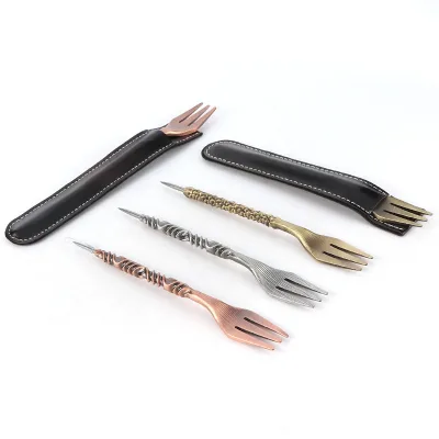 ABWU BX0258D0 Stainless Steel Square Hookah Accessories Hookah Paste Fork Plus Needle Two-in-One Smoke Pot American Japanese