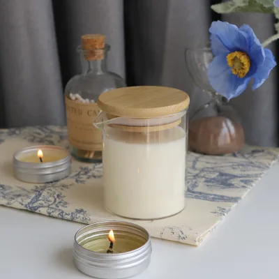 Modern Designed Transparent Glass Jar Spa Massage Oil Candle Jarproprietary Brand Massage Aromatherapy Candle