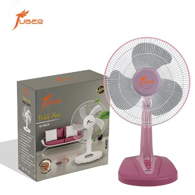 16 Inch Table Fan Pink Metal Grill Desk Fan for Girls Bedroom High Speed 3 Plastic Blade Household Cooling Fan