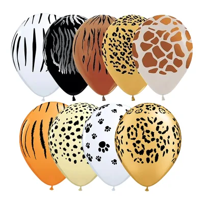 12inch Jungle Safari Animal Print Globo Cartoon Latex Balloon Single Baby Shower Kids Birthday Christmas Easter Party Decoration