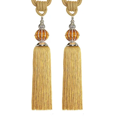 Factory Price Free Sample Tieback Long Decorative Brown Curtain Tassel
