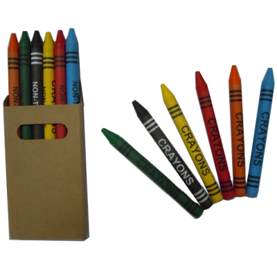 6 Colors Crayon Drawing Pen Multi Color Non-toxic Custom Crayon School and Office Multi Color Crayon