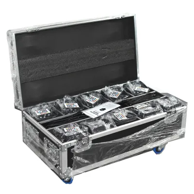 10pcs with Charge case Stage Lighting 6*6in1 18w Led Par Rgbwa Uv 6in1 Wireless DMX Battery Powered Led Uplights