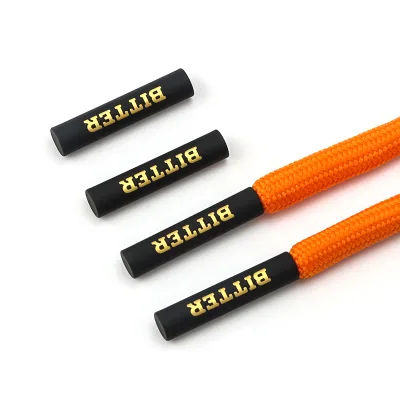 High Quality Custom Logo Metal Aglets DIY Shoe Lace Tips Replacement End Silver Black Gold