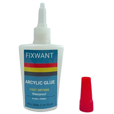 30ML FIXWANT Transparent PMMA Acrylic Glue Strong Instant Bond for ABS Plexiglass PVC Plastic Waterproof Fast Dry