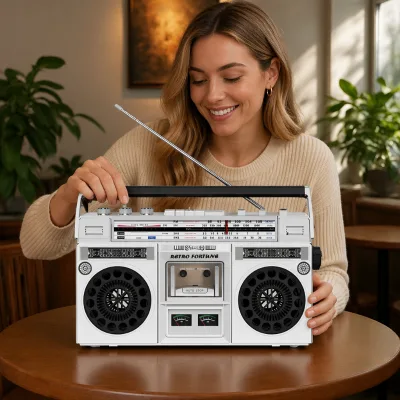 RETRO FORTUEN Customized Cassette Recorder Top Sale Tape Player Personal Walkman Cassette Player Built-in Speaker Microphone