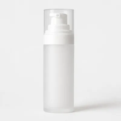 Frosted White Airless Pump Bottle 100ml Refillable Vacuum Cosmetic Container Custom Logo OEM ODM Packaging
