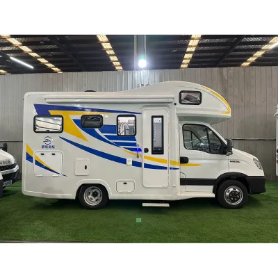 High Quality IVECO 8AT Automatic Transmission Mobile Home Caravan Car Campervan with Beds+Bathroom+Kitchen+Sofa+Air Conditioner