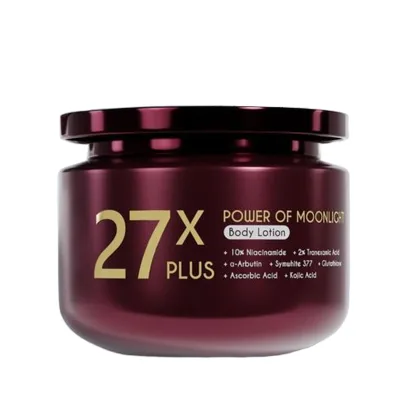 Hot Selling 10% Lait De Corps Eclaircissant 27x Plus Whitening Moisturizing Brown Skin Chemical Organic Hyaluronic Acid Cream