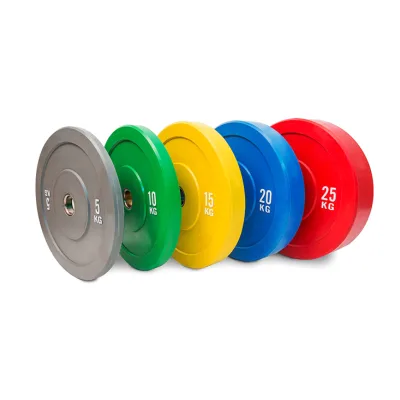 Gym Free Weights Professional Weight Plates 0.5kg/1.25kg/2.5kg/5kg/10kg/15kg/20kg/25kg Pure Rubber Coated Cast Iron Weight Plate