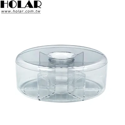 [Holar] Taiwan Made Food Grade Plastic Classic Round Divided Snack Box for Office Home Buffet Hotels