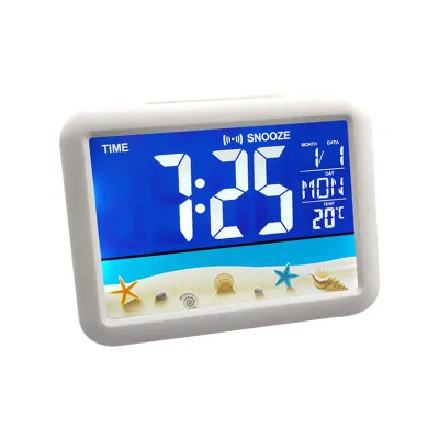 Custom Modern Smart Electronic LED Digital Clock Multiple Time Zones Temperature Alarm for Indoor/Outdoor Kitchen Living Room
