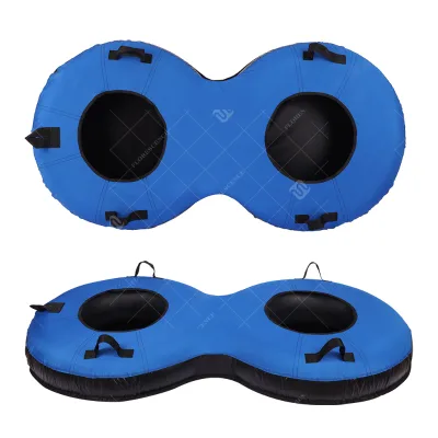 100cm 2 Person Inflate Inner Tube Large Double-Rider Swim Tube Inflatable Floating Black Swim Ring Tube 48 Inch PVC Cover 100CM