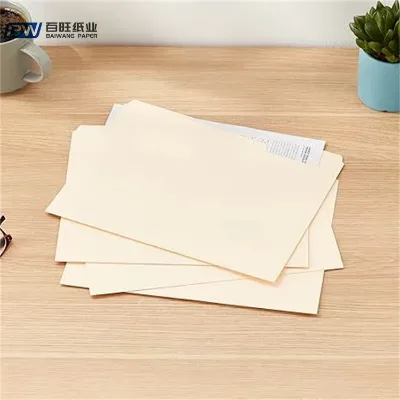 Bw Manila Classic Letter Paper Size 1/3 Cut Label Archive Storage Classification Bag Shape Folder Can Logo/Graphic 100pcs/Box