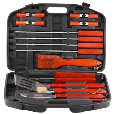Stocklot Bbq Tool Set / 18 Pcs Plastic case Bbq Tool Set
