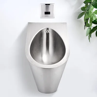 304 Stainless Steel Automatic Sensor Urinal Valve Wall Mount Wc Sensor Urinal Automatic Flushing Urinal