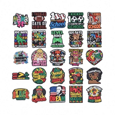 Wholesale Shoe Charms Black History Month Pvc Charms Cute Shoe Decoration Gift for Kid and Girls