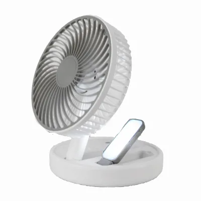Portable Foldable USB Charging Mini Table Fan with Lamp Factory Price for Summer Use for RV English Operation